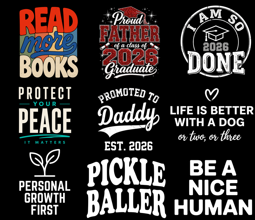 110 Premium PNG Design Bundle for Men's T-Shirt Creators